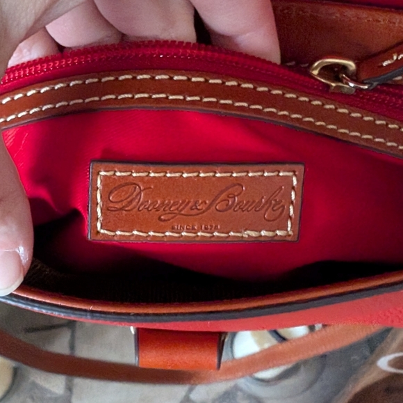 Dooney & Bourke Red Pebbled Leather Kyra Shoulder Bag - Picture 11 of 13